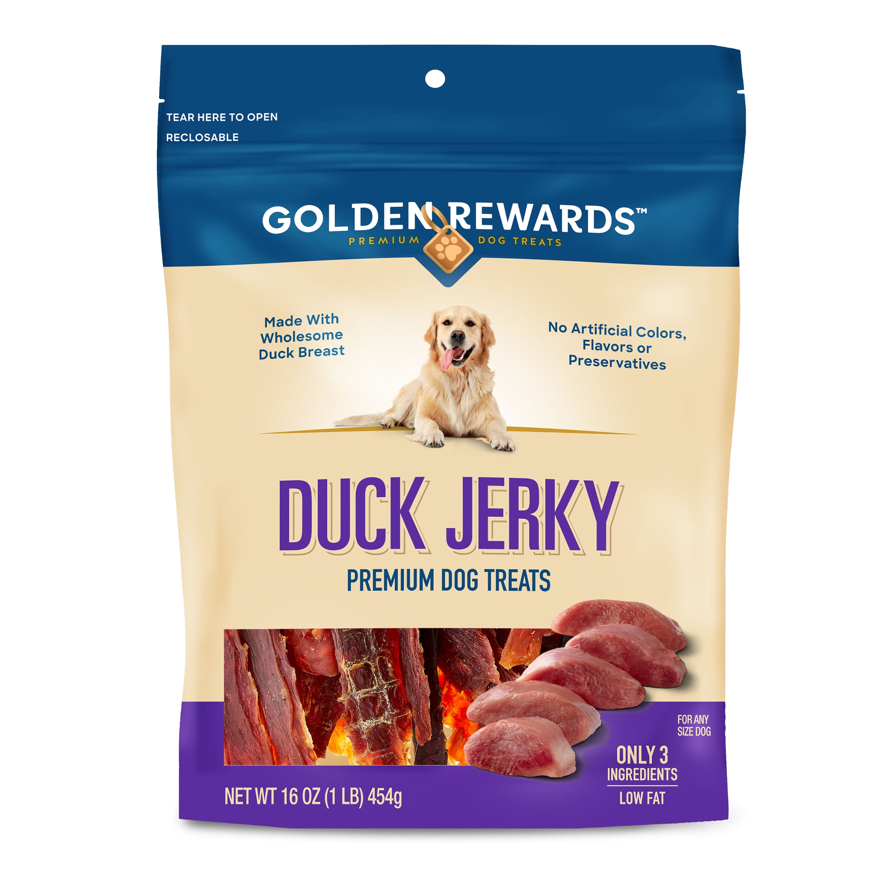 Golden Rewards Duck Jerky Premium Dog Treats 16 oz Walmart