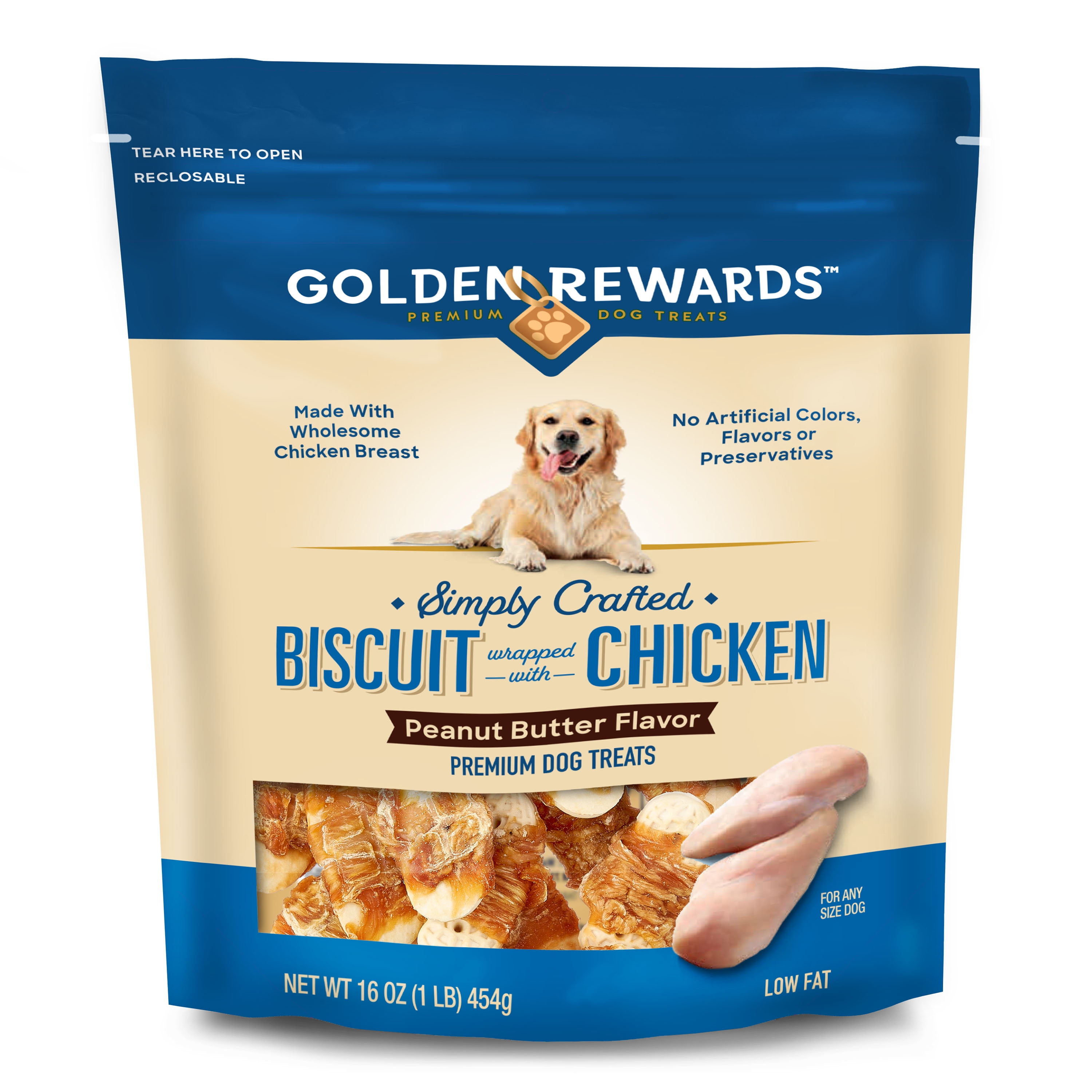 Golden Rewards Peanut Butter Flavor Biscuit Wrapped with Chicken