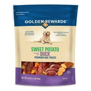 Golden Rewards Sweet Potato Wrapped with Duck Premium Treats for Dogs, 16 oz Bag