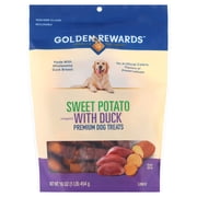 Golden Rewards Sweet Potato Wrapped with Duck Premium Treats for Dogs, 16 oz Bag