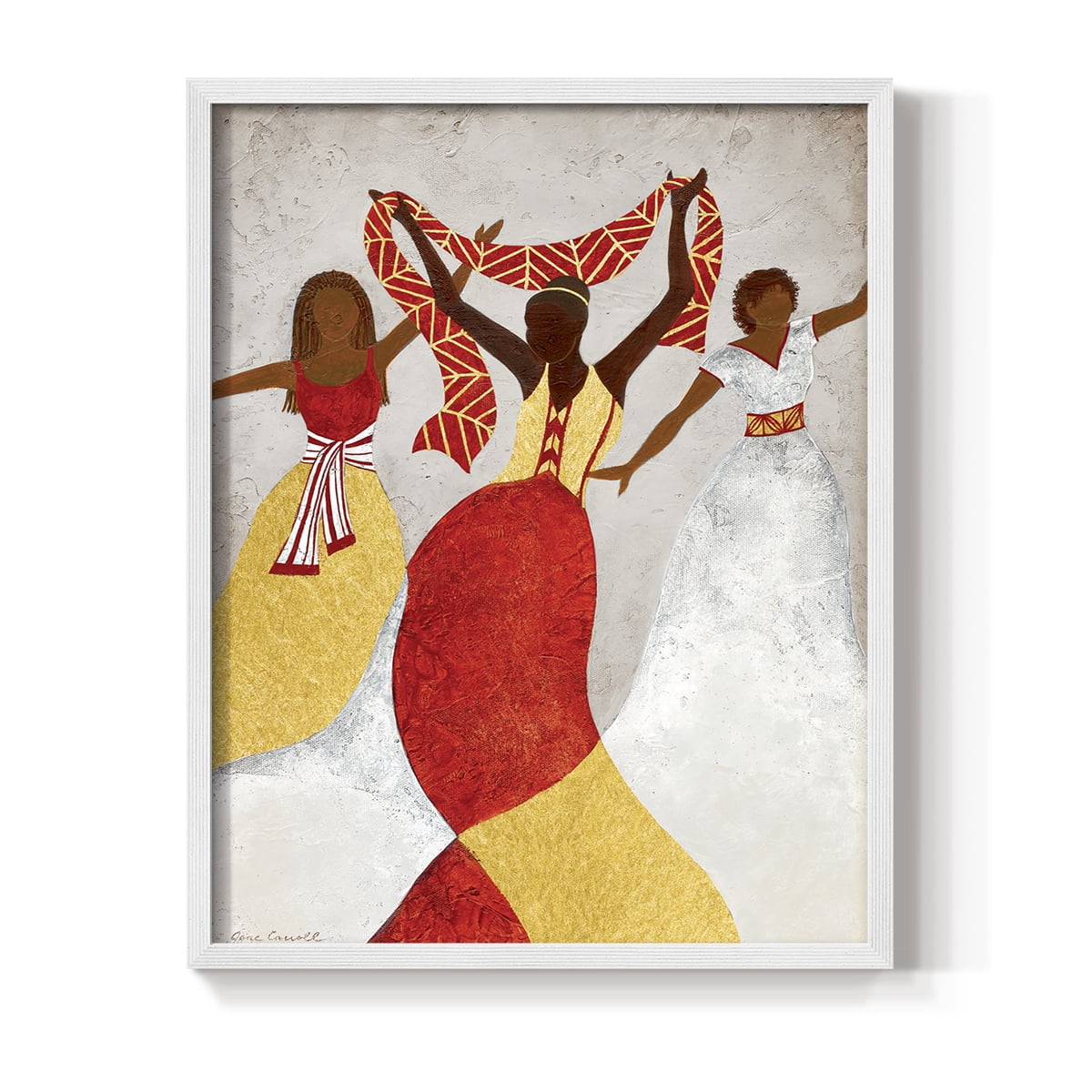 Golden Rhythm in White Solid Wood 8 x 10 Framed Print