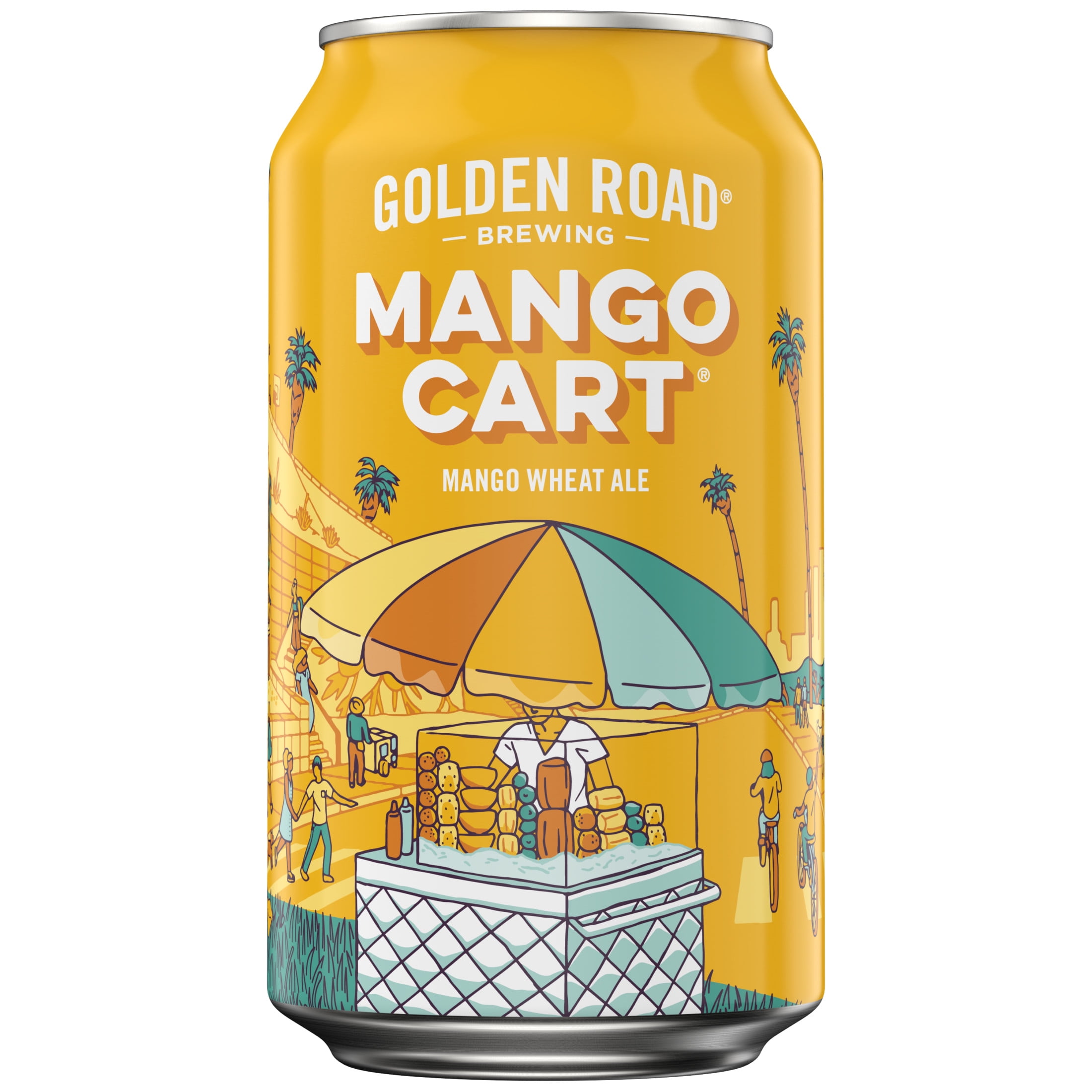 Golden Road Wheat Ale Mango Cart Beer 12 fl oz 1 Can, Craft Beer, 4% ABV