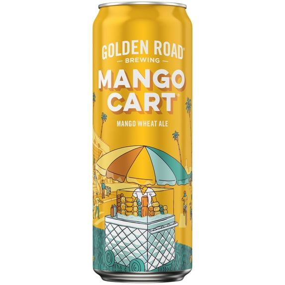 Golden Road Wheat Ale Mango Cart Beer 25 fl oz 1 Tall Aluminum Can, 4% ABV