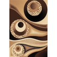 thumbnail image 1 of Golden Rugs B1-K30Q-DK2E 5 ft. 2 in. x 7 ft. 5 in. Platinum Collection Hand Carved Area Rug - 3D Rocks, Beige Brown, 1 of 1