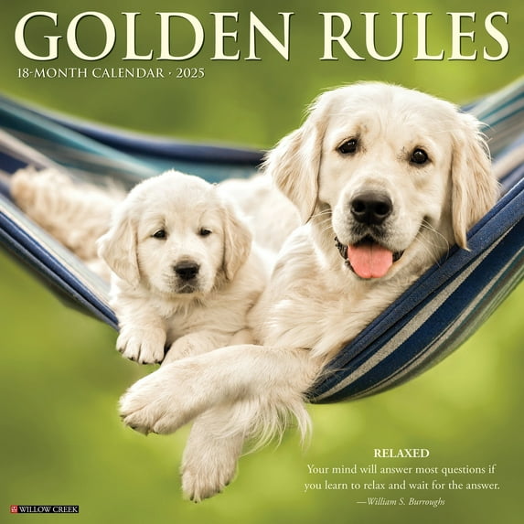 Golden Rules 2025 Wall Calendar