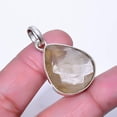 thumbnail image 1 of Golden Rutilated Quartz - Bahia Gemstone 925 Silver Plated Pendant 1.37" A390, Valentine's Day Gift, Birthday Gift, Beautiful Jewelry For Woman, 1 of 2