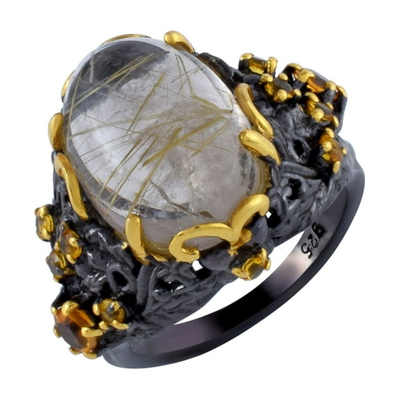 Golden Rutile Gemstone Ring