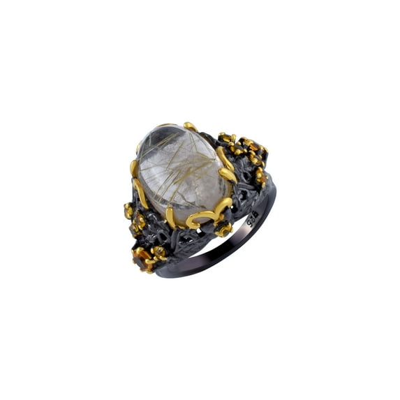 Golden Rutile Gemstone Ring
