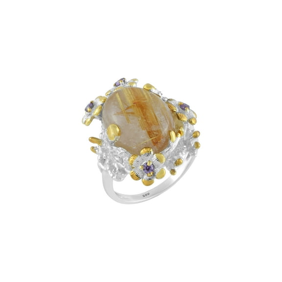 Golden Rutile Gemstone Ring