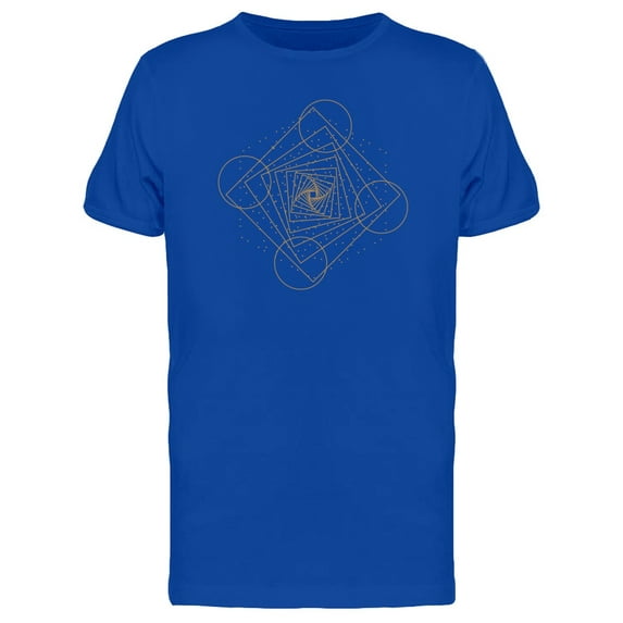 Golden Sacred Geometry Mandala T-Shirt Men -Image by Shutterstock, Male 4X-Large