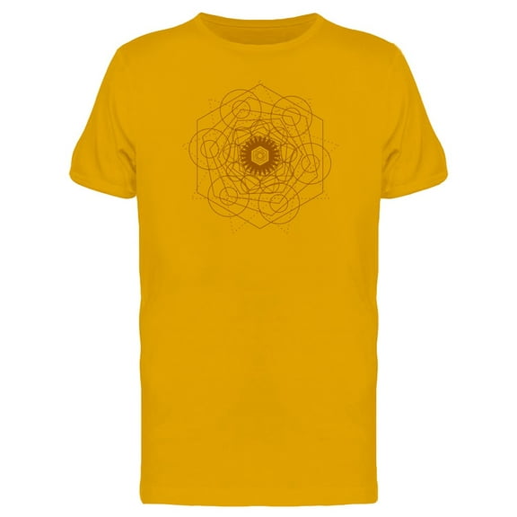 Golden Sacred Mandala T-Shirt Men -Image by Shutterstock, Male x-Large