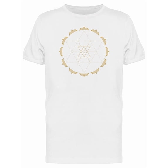 Golden Sacred Triangle Mandala Tee Men's -Image by Shutterstock