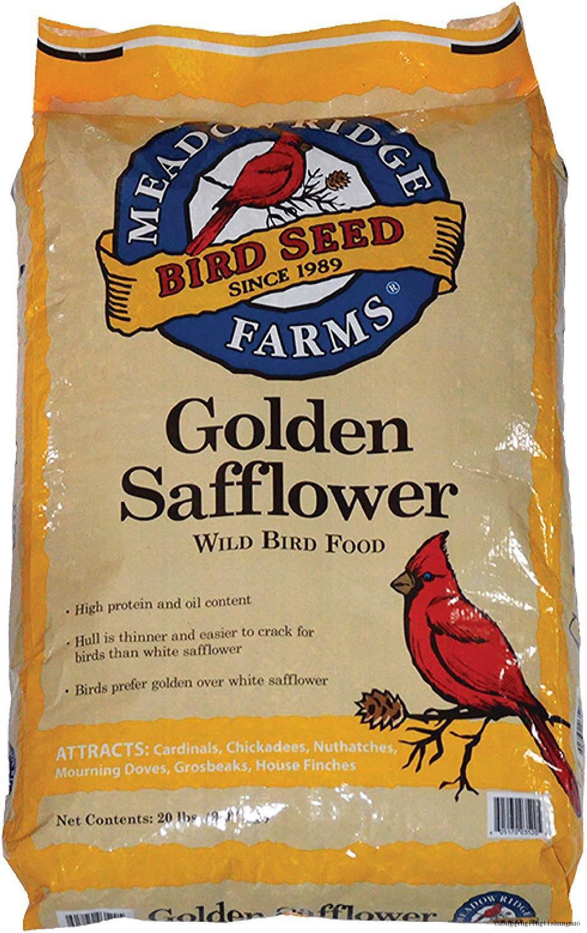 Golden Safflower Bird Seed, 20Pound Bag