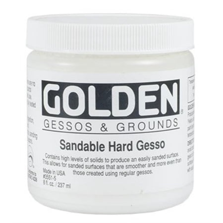 golden acrylic 8 oz sandable hard gesso