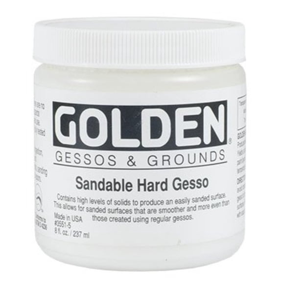 golden acrylic 8 oz sandable hard gesso