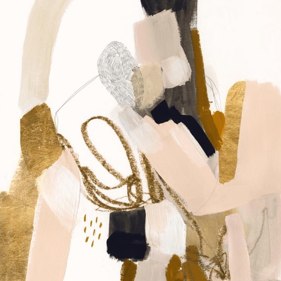 Art.com Golden Scatter I Art Print by Victoria Borges, 16" x 16"