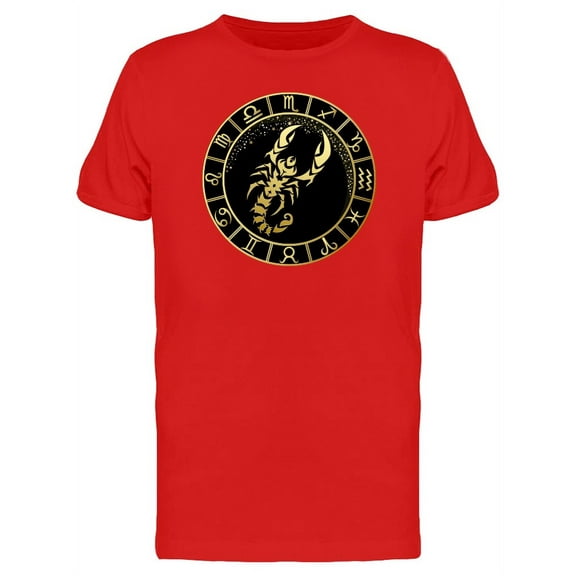 Golden Scorpio Black Frame T-Shirt Men -Image by Shutterstock, Male XX-Large