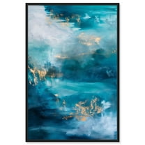 Golden Seafoam Canvas Geode Wall Art by Art Remedy, Black Frame, 10" x 15"