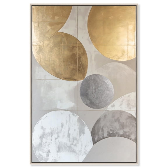 Golden Sequence II Canvas Textured Digital Art by Art Remedy, Silver Frame, 10 x 15