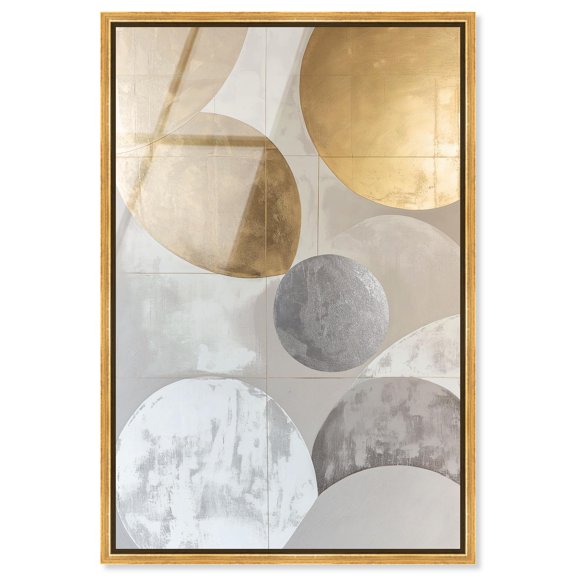 Golden Sequence II Framed High-Gloss Acrylic Glass Wall Art Textured Digital Art by Art Remedy, Gold Frame, 24 x 36