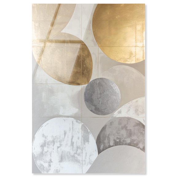 Golden Sequence II High-Gloss Frameless Acrylic Glass Wall Art Textured Digital by Art Remedy, Ready to Hang, 10 x 15