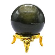 Golden Sheen Obsidian Crystal Ball Sphere 1.5" Inches