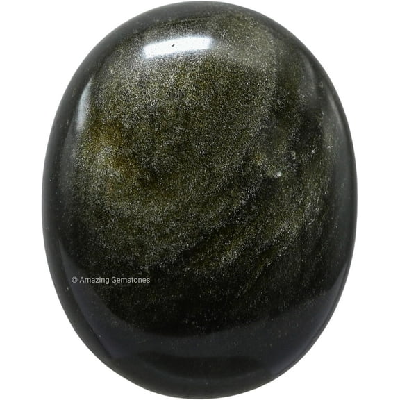 Golden Sheen Obsidian Crystal Palm Stone