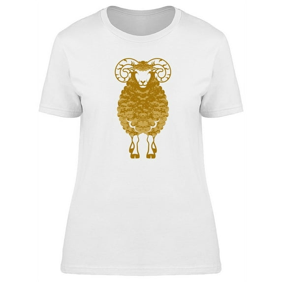 Golden Sheep Front View T-Shirt Women -Image by Shutterstock, Female XX-Large