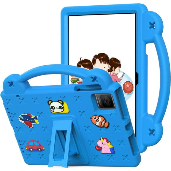 Golden Sheeps 10.1" Shockproof Convertible Handle Stand Tablet Case, with Accessories Included, Blue