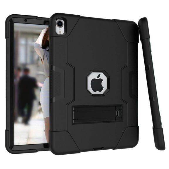 Golden Sheeps Compatible for iPad Pro 12.9 Inch 2021 2020 2018 Impact Hybrid Drop Proof Armor Defender Full-Body Protection Case Convertible Built in Stand (Black)