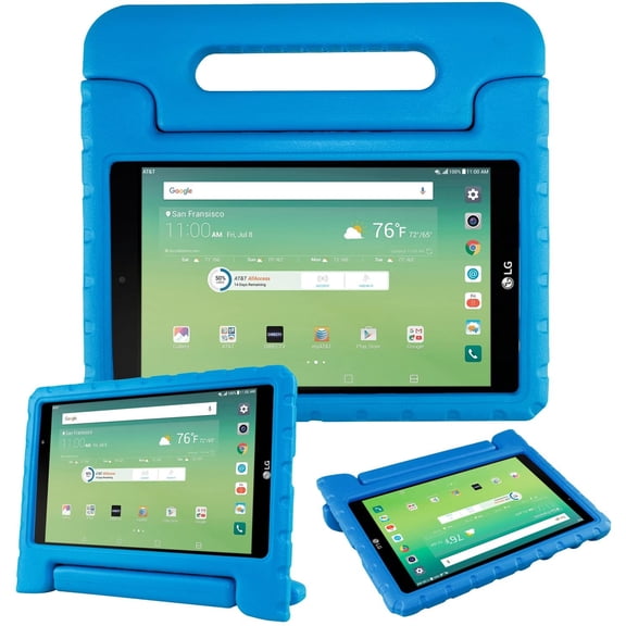 Golden Sheeps Kid Friendly Case Compatible for Alcatel Joy Tab 2 8.0 Inch Tablet 2020 Release(Model: 9032Z)/TCL Tab 8 Inch Tablet Shockproof Ultra Light Weight Convertible Handle Stand Cover (Blue)
