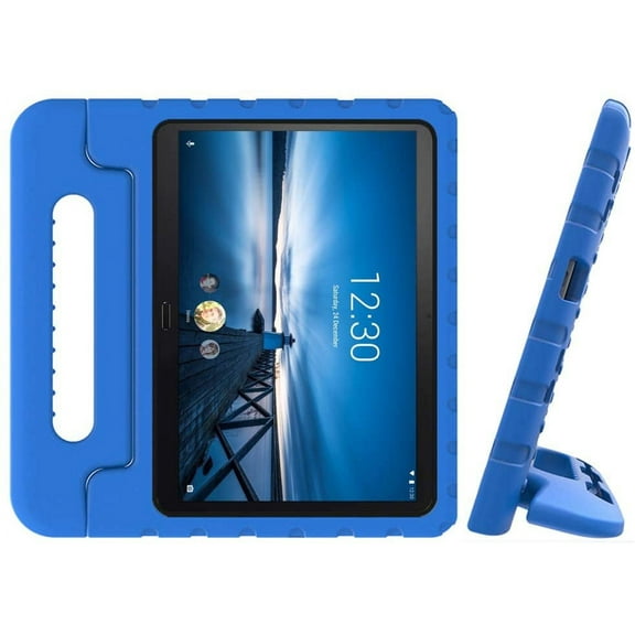 Golden Sheeps Kid Friendly Case Compatible for Fire HD 10 Tablet (7th Generation and 9th Generation, 2017 and 2019 Release) Shockproof Ultra Light Weight Convertible Handle Stand Cover-Blue