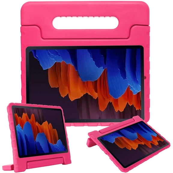 Golden Sheeps Kid Friendly Case Compatible for Samsung Galaxy Tab S8 11 inch 2022 /S7 11'' 2020 (Model SM-T870/T875/T878) Shockproof Ultra Light Weight Convertible Handle Stand Cover (Rose)