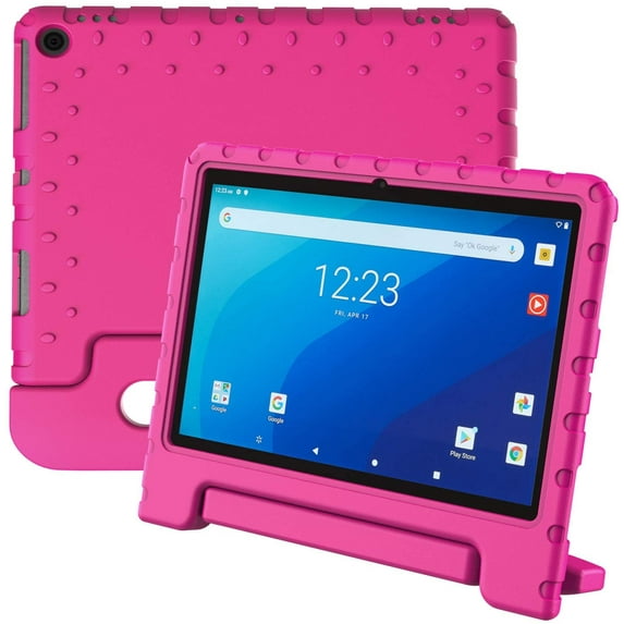 Golden Sheeps Kid Friendly Case Compatible for Walmart Onn 10.1" 3rd gen 2022 Release(Model:100071486) Shockproof Ultra Light Weight Convertible Handle Stand Cover (Rose)