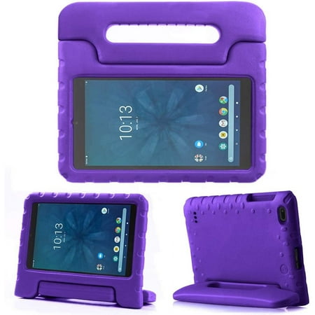 Golden Sheeps Kid Friendly Case Compatible for Walmart Onn 8 inch Android Tablet (Model ONA19TB002) 2019 Released Shockproof Ultra Light Weight Convertible Handle Stand Cover (Purple)
