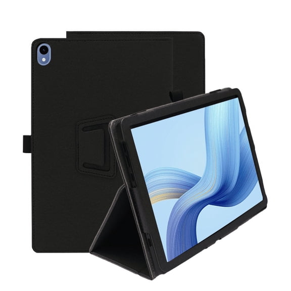 Golden Sheeps PU Leather Case Compatible for Walmart Onn 7 Inch Gen 4 2024 (Model:100135924) Hand Strap Magnetic Clasp Folio Smart Cover Folding Stand Smart Cover with a Viewing Stand (Black)