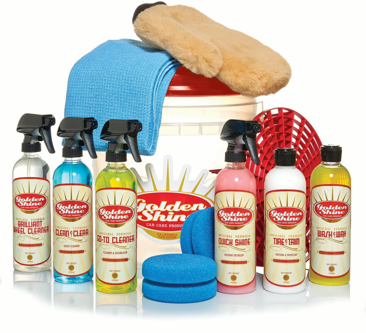 Golden Shine Car Care Premium Car Wash Bucket Detailing Kit GS-WSP