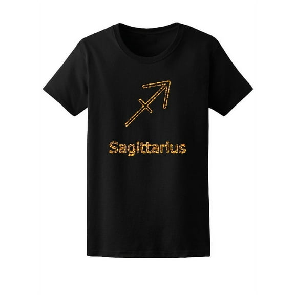 Golden Sign Zodiac Sagittarius T-Shirt Women -Image by Shutterstock, Female Small