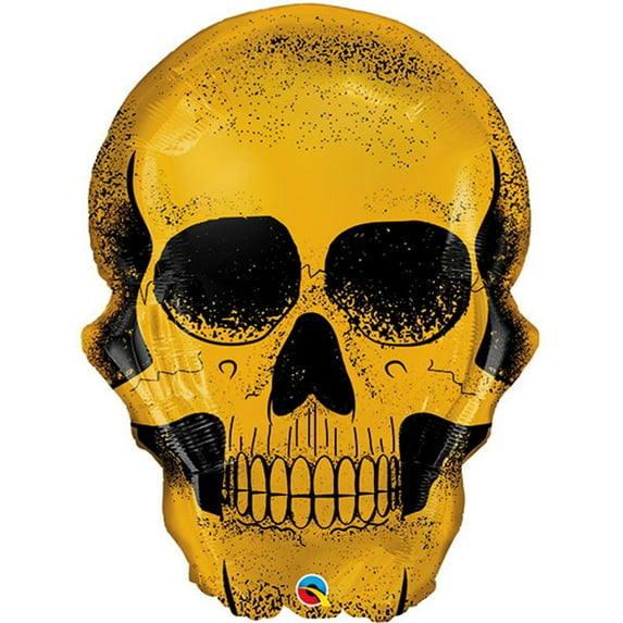 Golden Skull Foil Balloon 36"