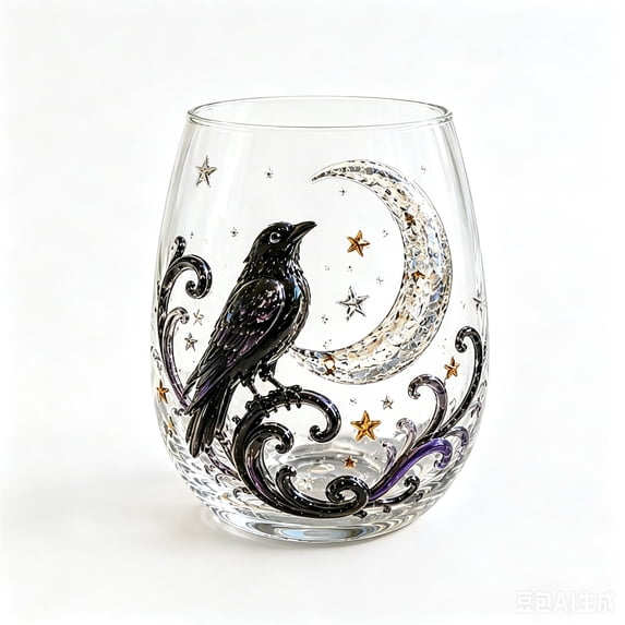 Golden Skull Halloween Glass Summerween, Tumbler Drinking Cup, 2D Embossed Skeleton Motif, Clear Glass Gold Accent, Party Home Bar Tableware Decor, 1 Pc