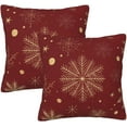 thumbnail image 1 of Golden Snowflakes Pillow Covers Set of 2 20x20 Inch Throw Pillow Covers Decorative Pillow Cases Square Cushion Cover Pillow Protector for Home Couch Sofa Car, 1 of 4