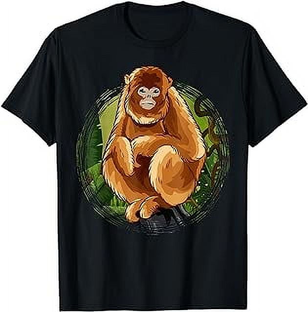 Golden Snub-Nosed Monkey Cute Monkey T-Shirt - Walmart.com
