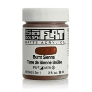 Golden SoFlat Matte Acrylic, 2 oz. Jar, Burnt Sienna