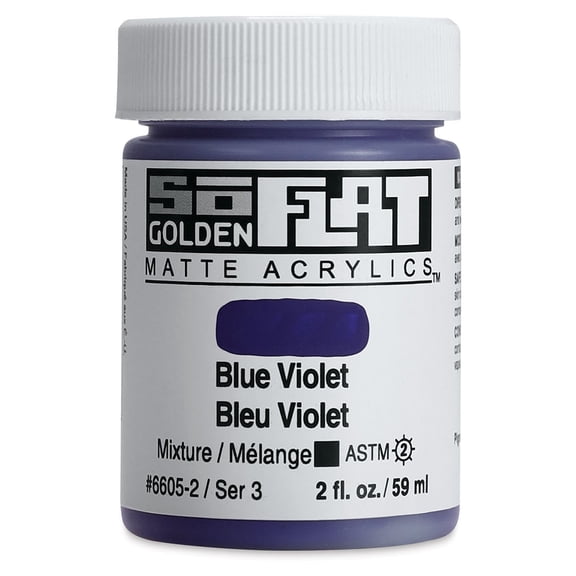 Golden SoFlat Matte Acrylic Paint - Blue Violet, 59 ml, Jar
