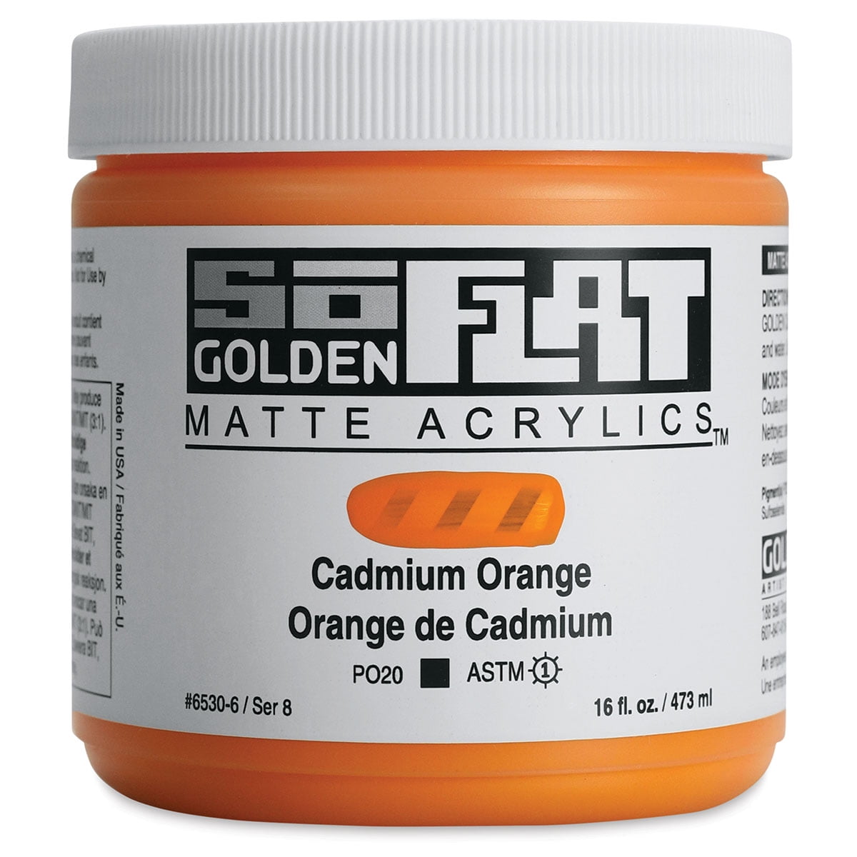 Golden SoFlat Matte Acrylic 2 oz Fluorescent Orange