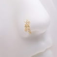 thumbnail image 1 of Golden Sparkle Flower Dangle Gem Drop L-Shaped Nose Ring, 1 of 4