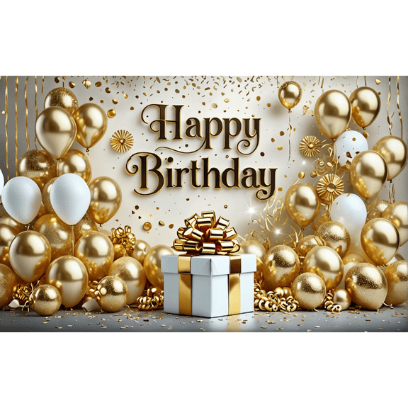 Golden Sparkling Pink Birthday Party Background Balloon Banner Poster Background Birthday Theme Party Decoration Supplies