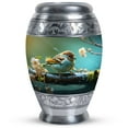 thumbnail image 1 of Golden Sparrow Urns For Ashes Adult Female - Urns For Human Ashes Adult Female Mom - Urns With Birds - Cremation Urns For Adult Ashes - Funeral Ashes Container Large Metal Urn (Size -10inch), 1 of 5