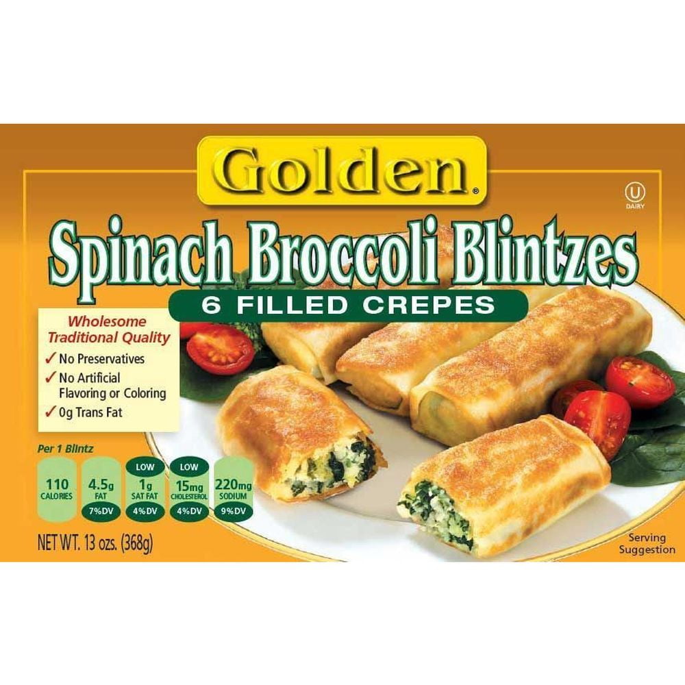 Golden Spinach Broccoli Blintzes, 13 Ounce -- 12 per Case.