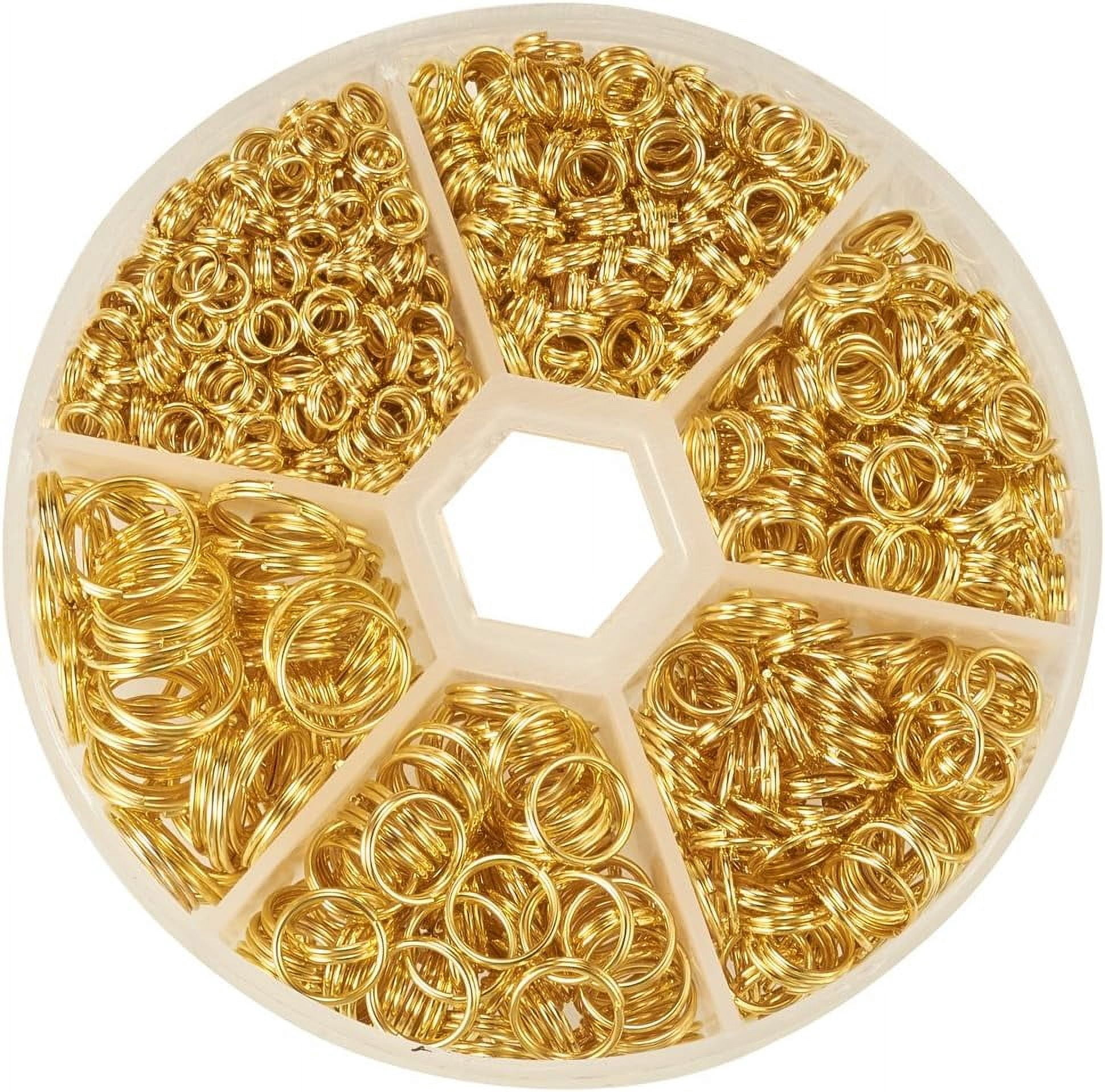 Golden Split Rings 900 Pcs Iron Double Jump Rings Loop Jump Ring ...